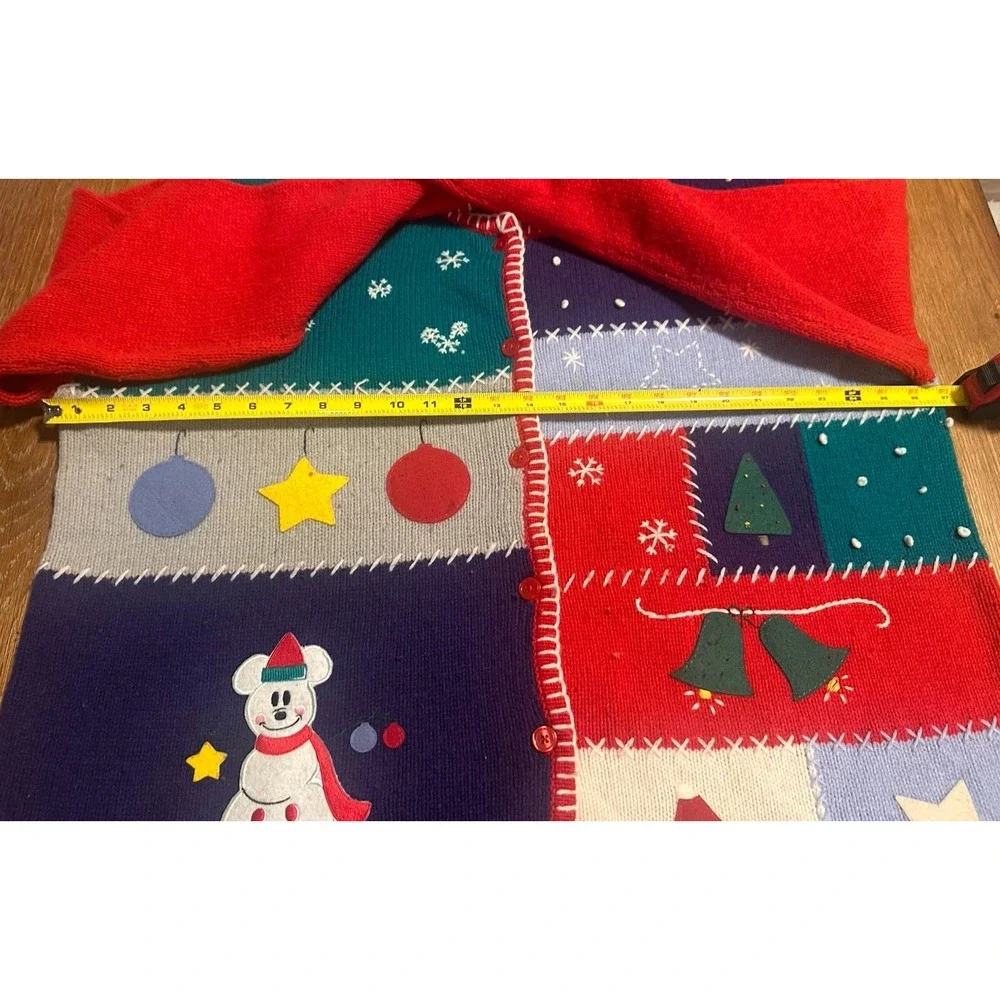 Vintage Disney Women's Christmas Cardigan‎ Sweater XXL 2XL RARE Storybook